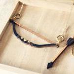 Geometric Bow And Arrow Layered Necklace - Hunger..